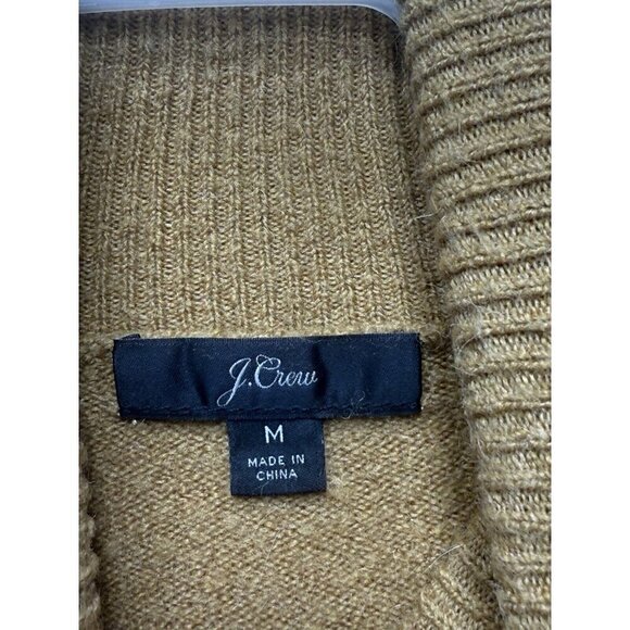 J Crew Women's Sz M Turtleneck Merino Wool Alpaca Blend Sweater Mustard Yellow - Picture 3 of 8